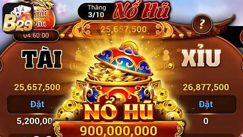 Nổ Hũ Tài Xỉu giữ nguyên cách chơi đoán kết quả xúc xắc nhưng có thêm cơ chế tích thưởng